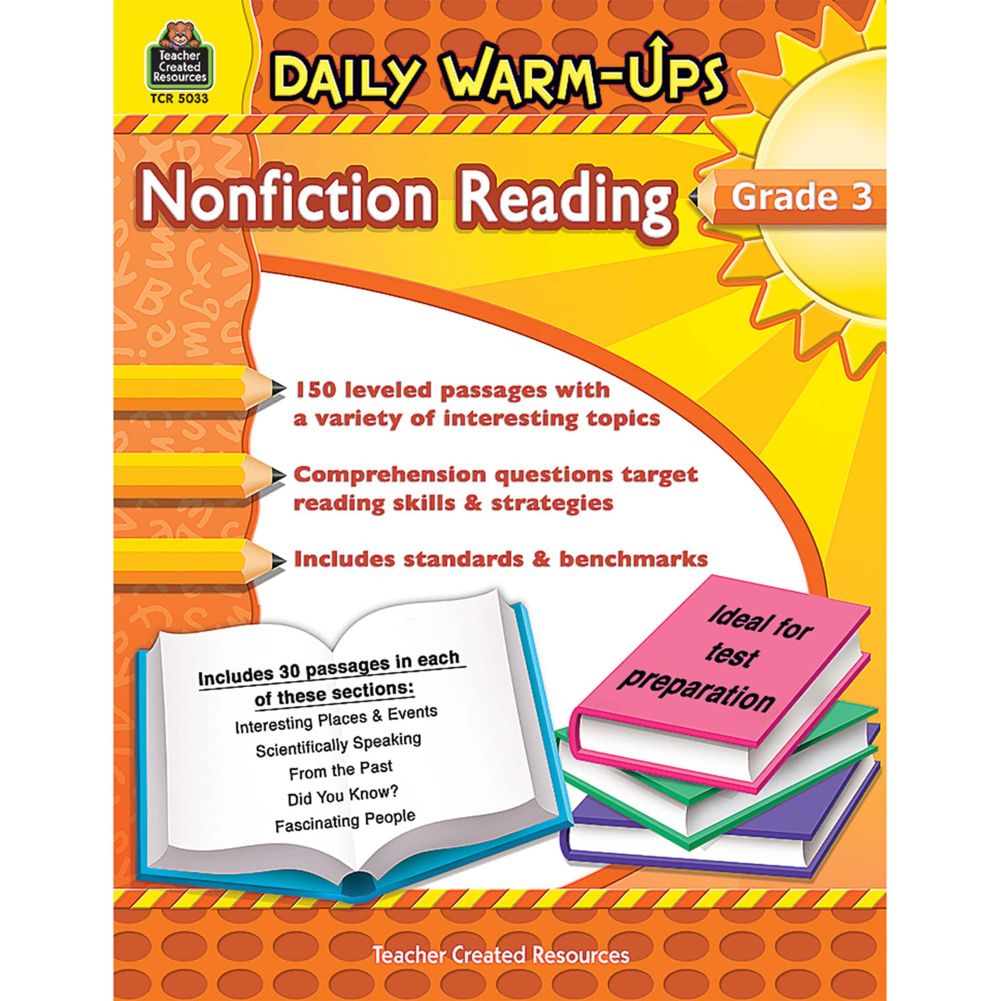 Teacher Created Resources Daily Warm-Ups: Nonfiction Reading Book, Grade 3